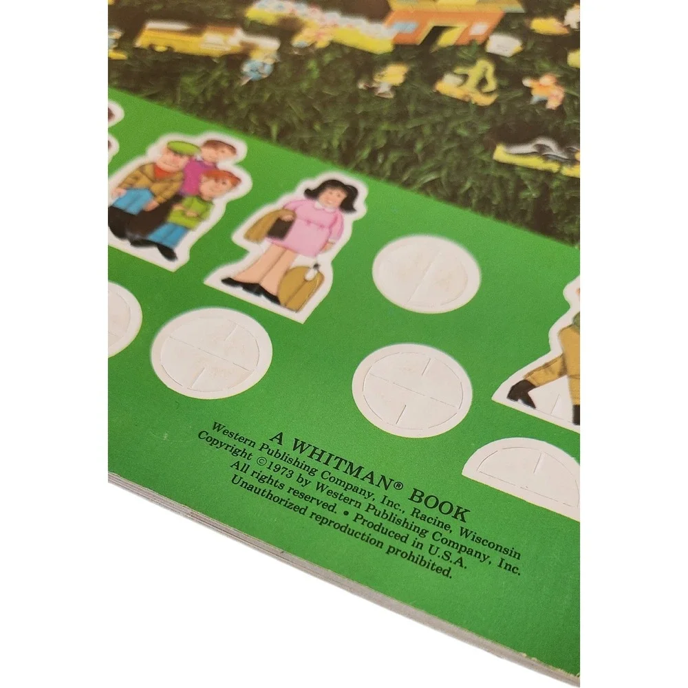 Whitman‎ Book Tiny Campsite Press Out Book 1978 Vintage Fold Out Scenes Figures